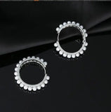 Pearl Geometric Earrings Women's Lace Jewelry