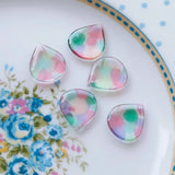 Japanese Handmade Watercolor Dripping Glue Pendant Earrings DIY Accessories