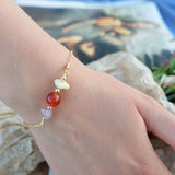 Cancer Adjustable Natural Stone Bracelet for Women