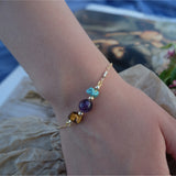 Sagittarius Adjustable Stone Bracelet - Gemstone Chain