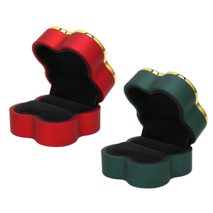 Lighted Rings Storage Box Soft Flocking - Weddings, Anniversaries, Birthdays