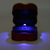Lighted Rings Storage Box Soft Flocking - Weddings, Anniversaries, Birthdays