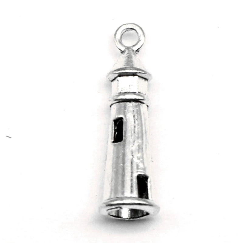 Lighthouse Charm for Jewelry Making DIY 60pcs 8x25mm