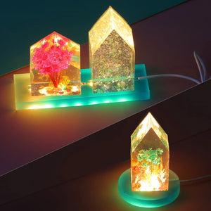 Crystal Epoxy Resin Mould Specimen Display Base Silicone Molds