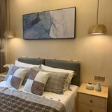 Rattan Bamboo Chandelier for Garden Restaurant Bedroom