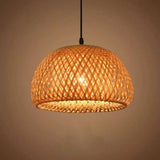 Rattan Bamboo Chandelier for Garden Restaurant Bedroom