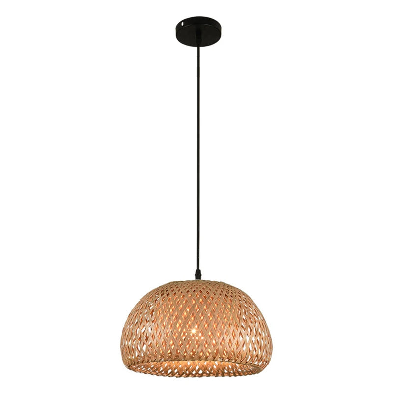 Rattan Bamboo Chandelier for Garden Restaurant Bedroom