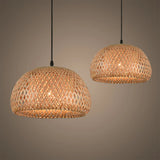 Rattan Bamboo Chandelier for Garden Restaurant Bedroom