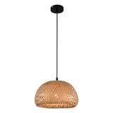 Rattan Bamboo Chandelier for Garden Restaurant Bedroom