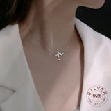 Zircon Necklace Pendant 925 Sterling Silver Round Jewelry