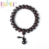 Sanskrit Buddha Beads Exorcise Bracelet Men Women Wood Fish