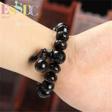 Sanskrit Buddha Beads Exorcise Bracelet Men Women Wood Fish