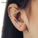 Lightning Ear Cuff Piercing Earrings Jewelry 14K Filled Brinco