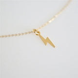 Lightning Pendant Necklace 14K Filled Choker Boho Jewelry