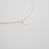 Lightning Pendant Necklace 14K Filled Choker Boho Jewelry