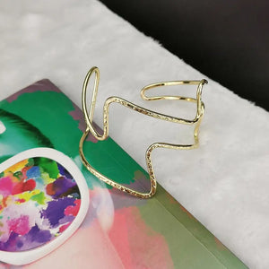Lightning Shape Cuff Bracelets Bangles Metal Statement Bracelets Women