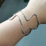 Lightning Shape Cuff Bracelets Bangles Metal Statement Bracelets Women