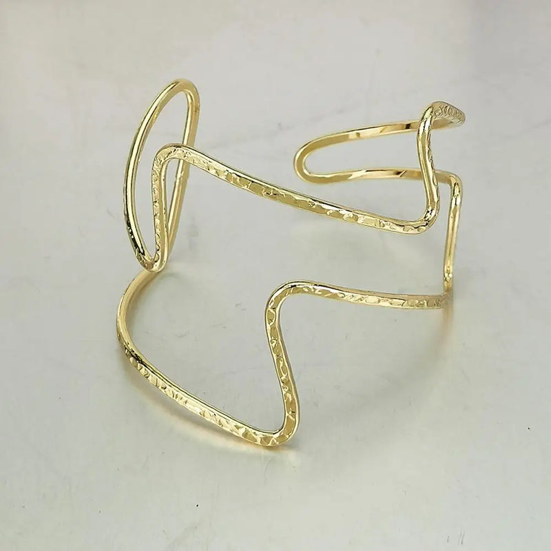 Lightning Shape Cuff Bracelets Bangles Metal Statement Bracelets Women