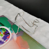 Lightning Shape Cuff Bracelets Bangles Metal Statement Bracelets Women