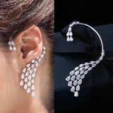 Fashion CZ Clip Earrings Girly Charm Jewelry