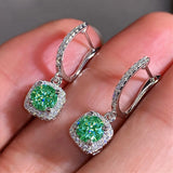 Lihong Crystal CZ Hoop Earrings for Women Wedding Party Birthday Gift