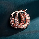 Lihong Silver Earrings with Zirconia Lace Earrings
