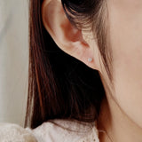 14K Filled Zircon Stud Earrings Classic Daily Jewelry