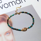 Bohemia Bracelet PUKA Shell Chrysocolla Beach Jewelry Charm Women