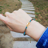 Bohemia Bracelet PUKA Shell Chrysocolla Beach Jewelry Charm Women