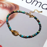 Bohemia Bracelet PUKA Shell Chrysocolla Beach Jewelry Charm Women