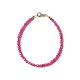 3mm Lab Ruby Bracelet 925 Silver Women Gift