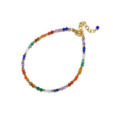 7 Chakras 14K Filled Bracelet Natural Gemstone 2/3/4/6/8mm Bracelet