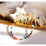 7 Chakras 14K Filled Bracelet Natural Gemstone 2/3/4/6/8mm Bracelet