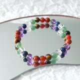 7 Chakras 14K Filled Bracelet Natural Stone 6mm/8mm Jewelry