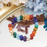 8mm 7 Chakras Gemstone Bracelet Boho Jewelry For Women
