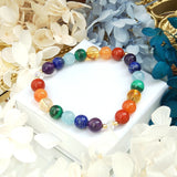 8mm 7 Chakras Gemstone Bracelet Boho Jewelry For Women