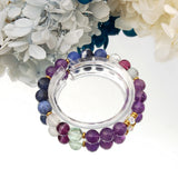 8mm Rhodonite Sodalite Amethyst Citrine Fluorite Carnelian Bracelet