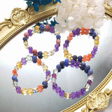 8mm Rhodonite Sodalite Amethyst Citrine Fluorite Carnelian Bracelet