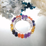 8mm Rhodonite Sodalite Amethyst Citrine Fluorite Carnelian Bracelet