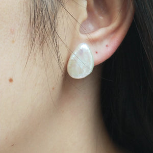 925 Silver Baroque Pearl Stud Earrings