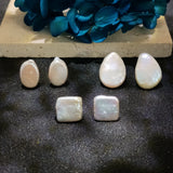 925 Silver Baroque Pearl Stud Earrings