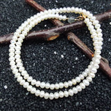 Aurora Labradorite Freshwater Pearl Choker Necklace 925 Sterling Silver