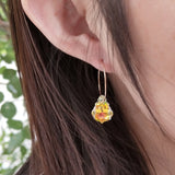 Austrian Crystal 14K Filled Hoop Earrings Jewelry For Women Gift