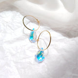Austrian Crystal 14K Filled Hoop Earrings Jewelry For Women Gift