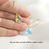 Austrian Crystal 14K Filled Hoop Earrings Jewelry For Women Gift
