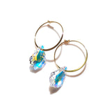 Austrian Crystal 14K Filled Hoop Earrings Jewelry For Women Gift
