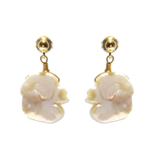 Baroque Pearl Sterling Silver Stud Earrings Women's Birthday Gift