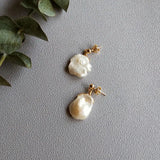 Baroque Pearl Sterling Silver Stud Earrings Women's Birthday Gift