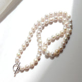 Baroque Pearl 925 Silver OT Clasp Necklace Freshwater Pearl Jewelry For Women