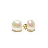 Baroque Pearl Stud Earrings 925 Sterling Silver Freshwater Pearl 12-13mm